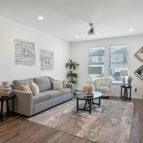 Generous living spaces with beautiful natural lighting natural light fill large living room