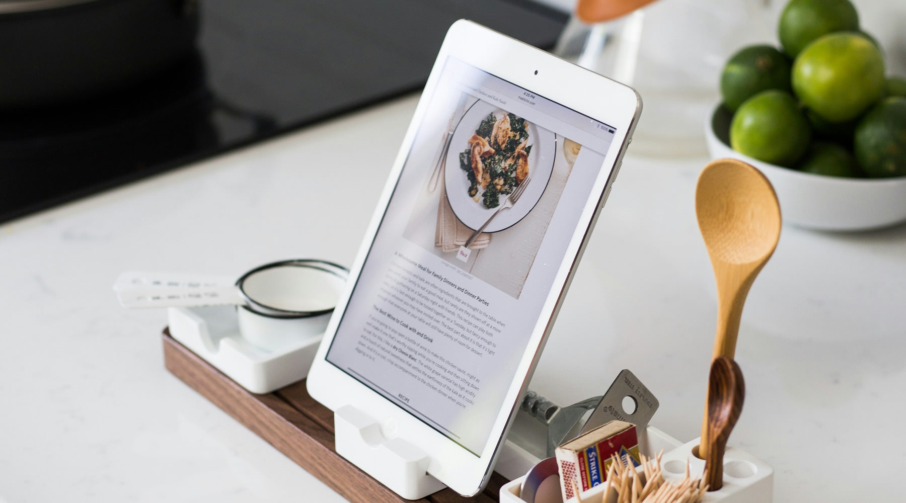 Experience Luxury and Flexibility recipe and cooking supplies on kitchen counter